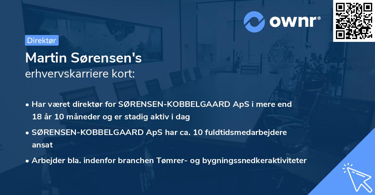 Martin Sørensen's erhvervskarriere kort