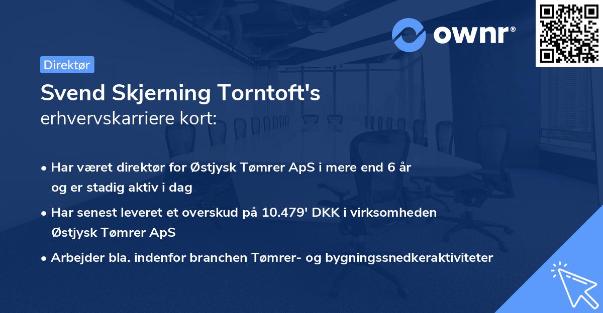 Svend Skjerning Torntoft's erhvervskarriere kort