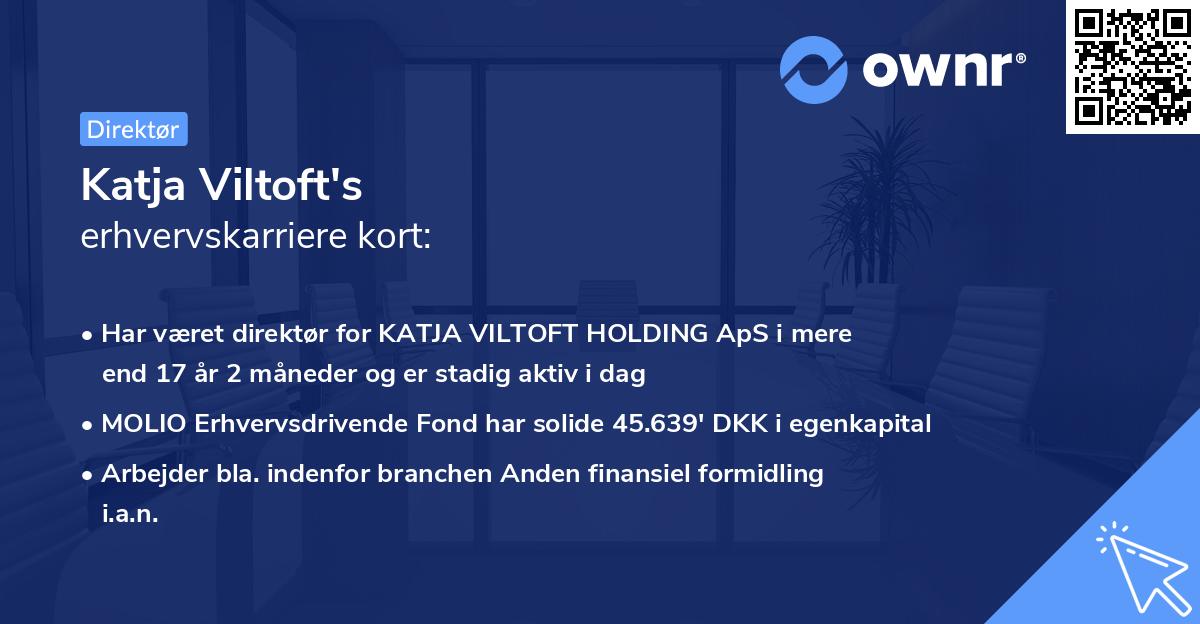 Katja Viltoft's erhvervskarriere kort