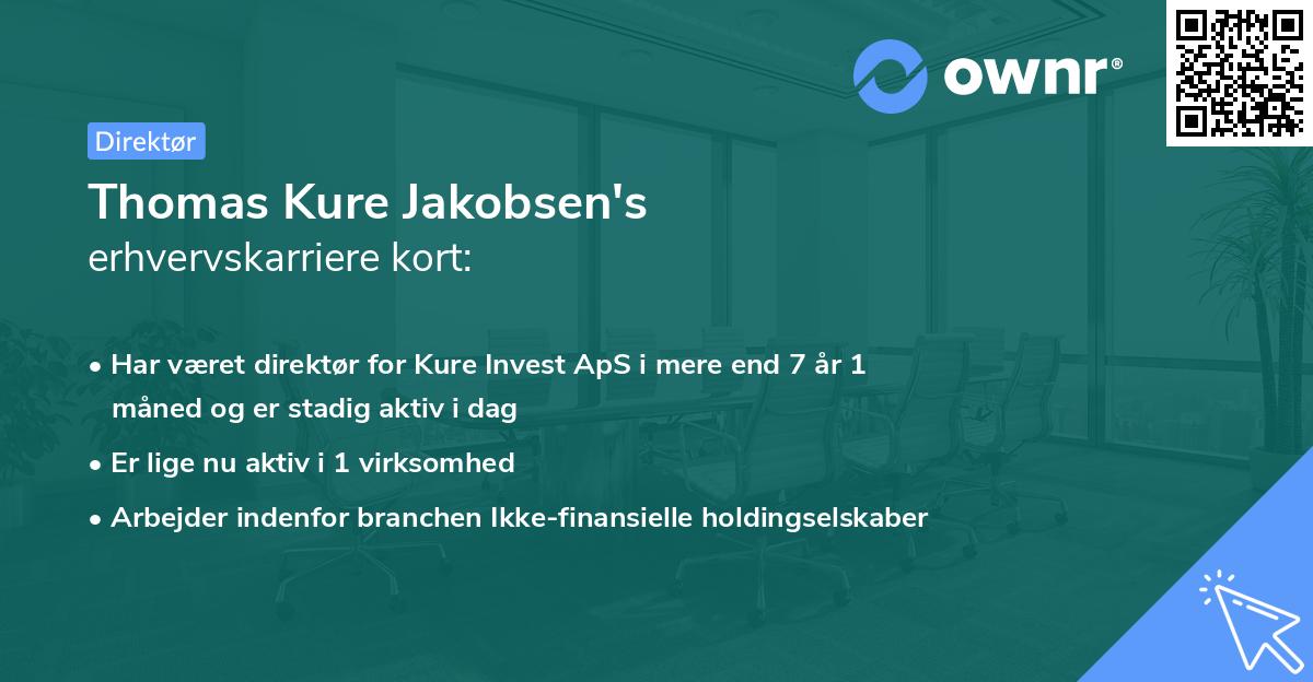 Thomas Kure Jakobsen's erhvervskarriere kort