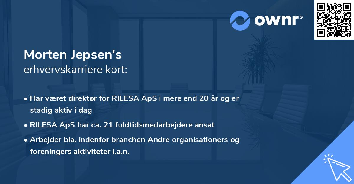 Morten Jepsen's erhvervskarriere kort