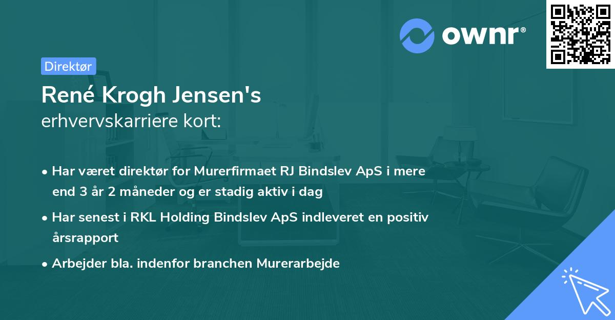 René Krogh Jensen's erhvervskarriere kort