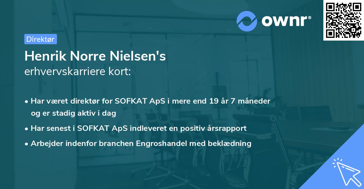 Henrik Norre Nielsen's erhvervskarriere kort