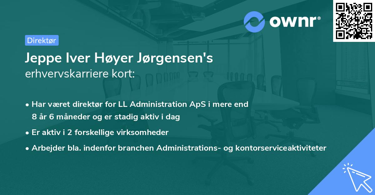 Jeppe Iver Høyer Jørgensen's erhvervskarriere kort