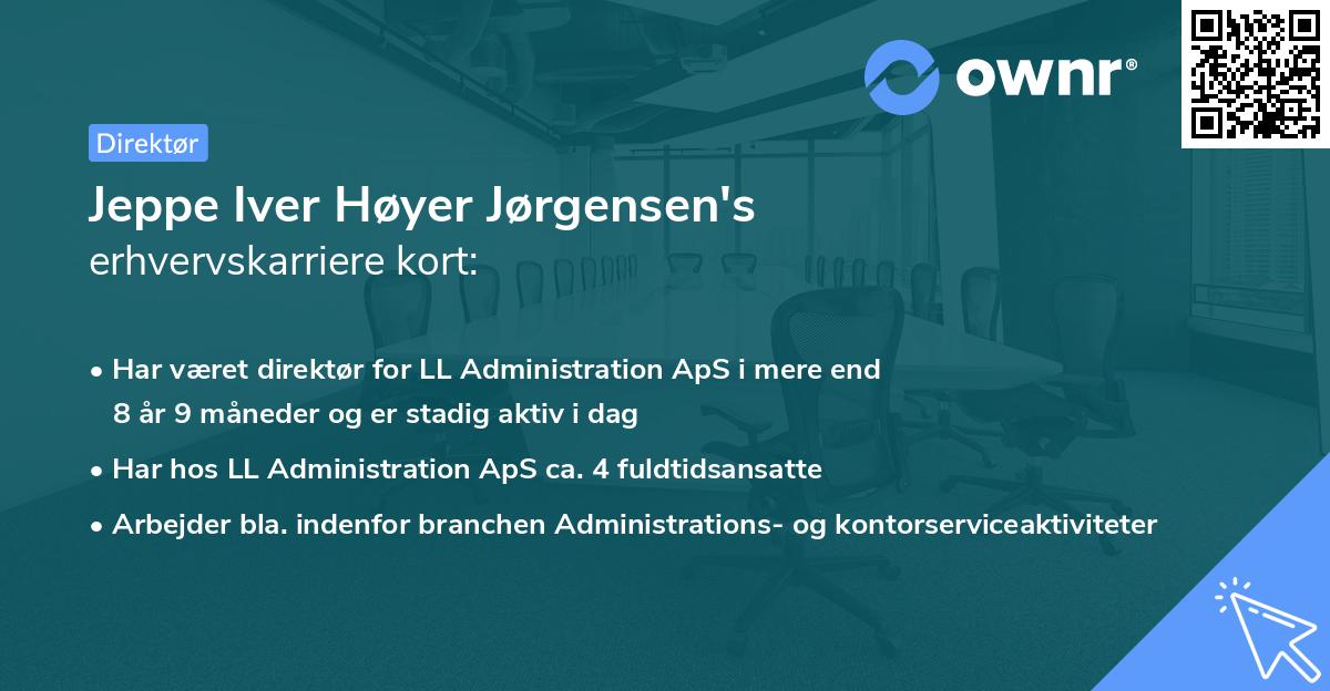 Jeppe Iver Høyer Jørgensen's erhvervskarriere kort