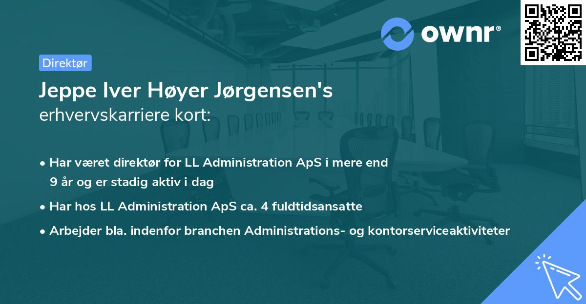 Jeppe Iver Høyer Jørgensen's erhvervskarriere kort