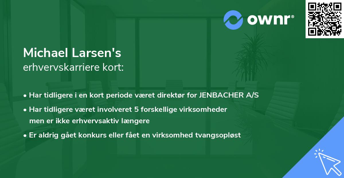 Michael Larsen's erhvervskarriere kort