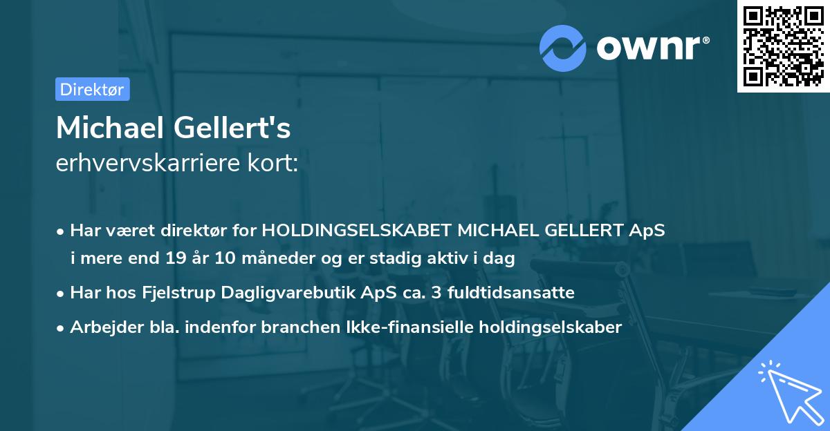 Michael Gellert's erhvervskarriere kort