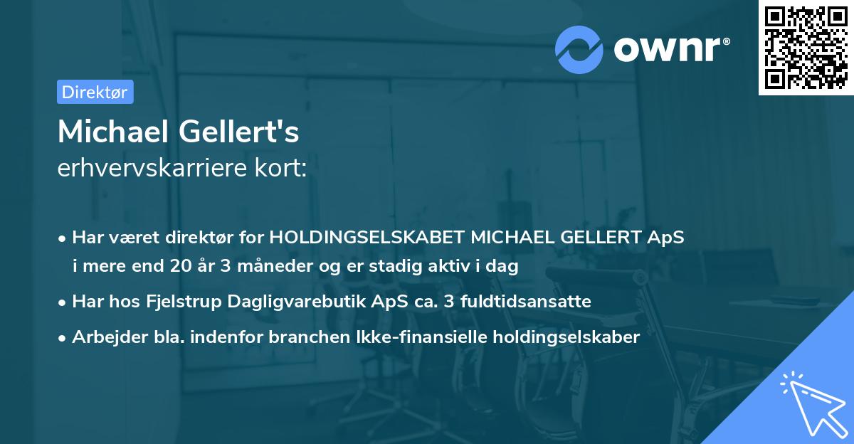 Michael Gellert's erhvervskarriere kort