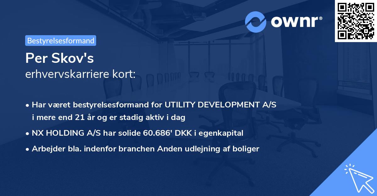Per Skov's erhvervskarriere kort