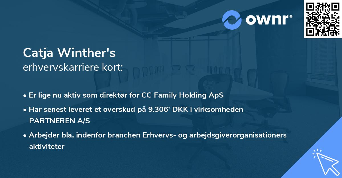 Catja Winther's erhvervskarriere kort