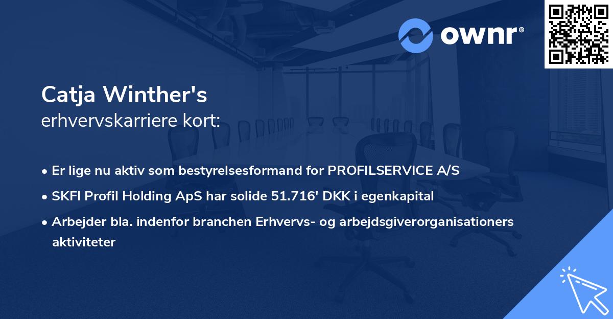 Catja Winther's erhvervskarriere kort