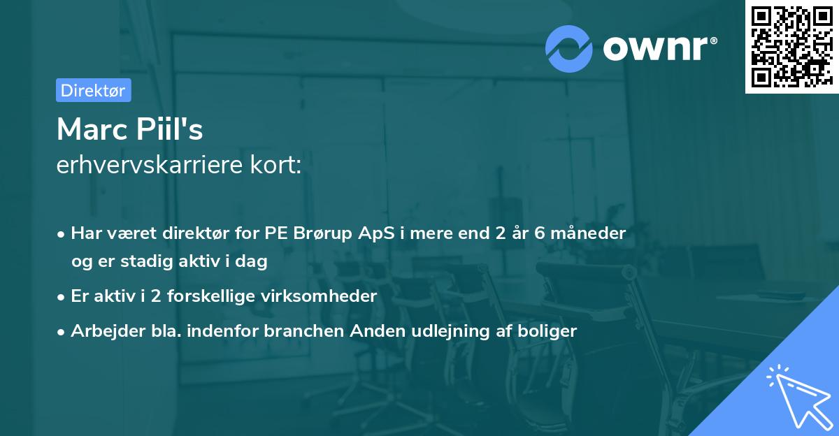Marc Piil's erhvervskarriere kort