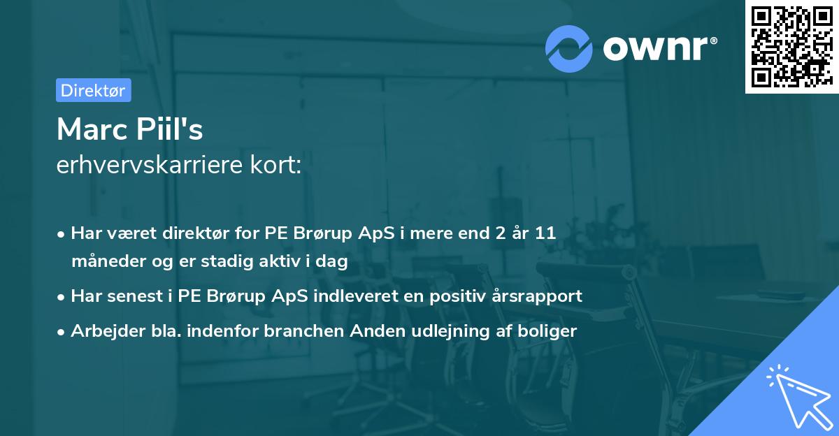 Marc Piil's erhvervskarriere kort
