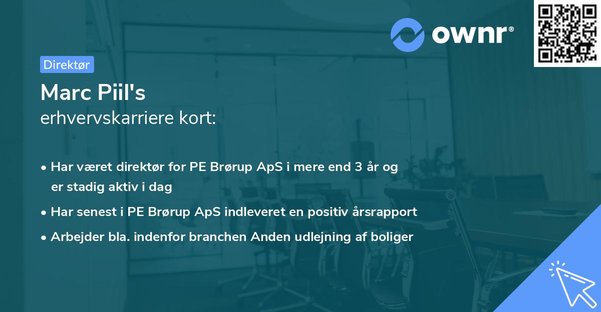 Marc Piil's erhvervskarriere kort