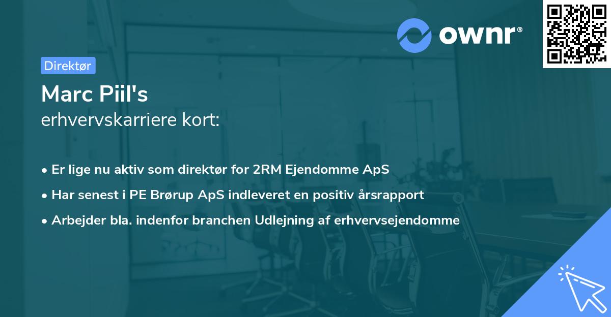 Marc Piil's erhvervskarriere kort