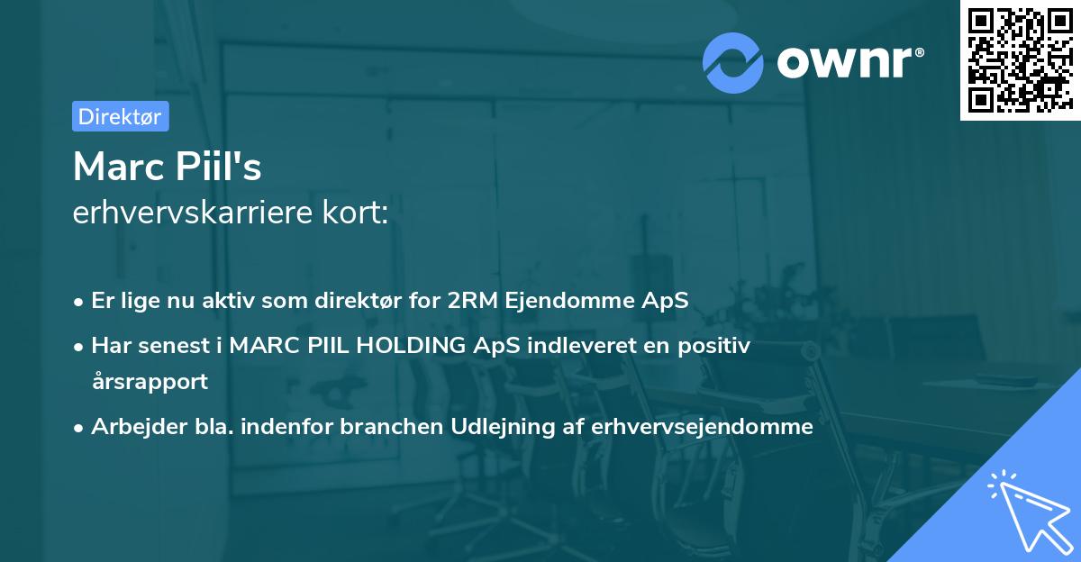 Marc Piil's erhvervskarriere kort