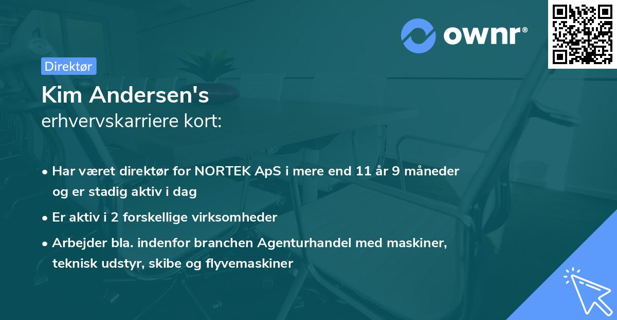 Kim Andersen's erhvervskarriere kort