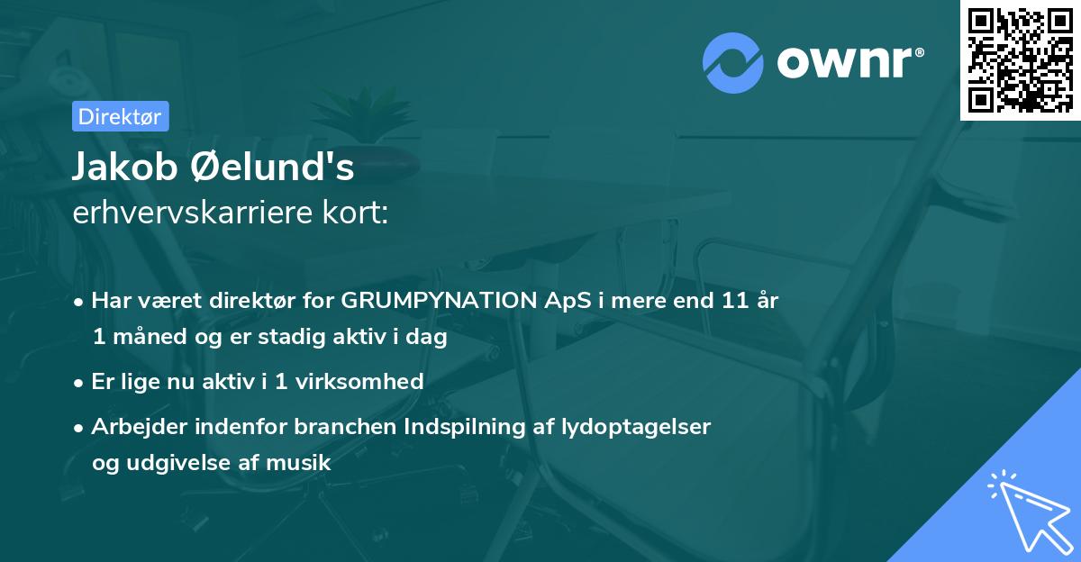 Jakob Øelund's erhvervskarriere kort