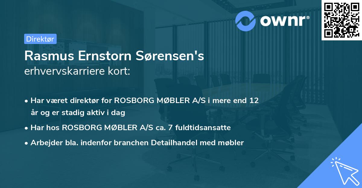 Rasmus Ernstorn Sørensen's erhvervskarriere kort