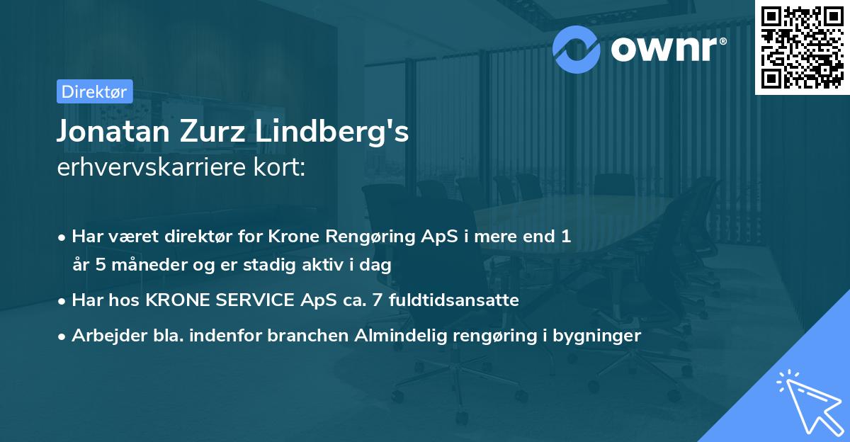 Jonatan Zurz Lindberg's erhvervskarriere kort