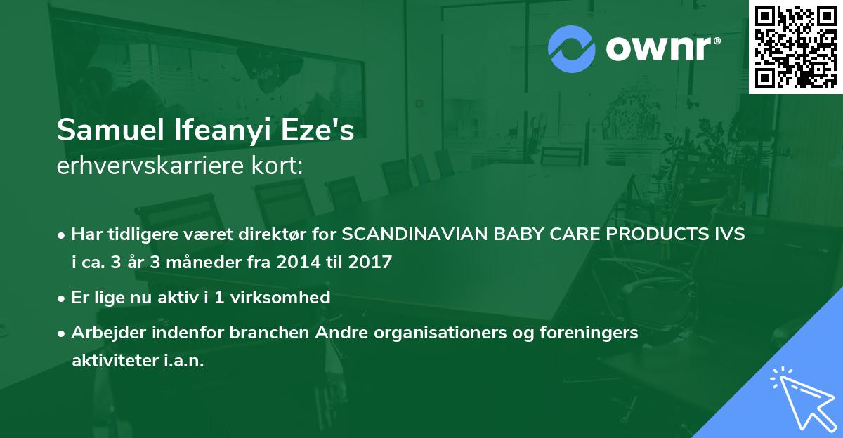 Samuel Ifeanyi Eze's erhvervskarriere kort