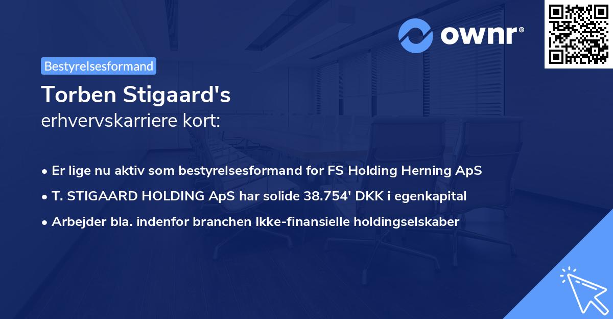 Torben Stigaard's erhvervskarriere kort