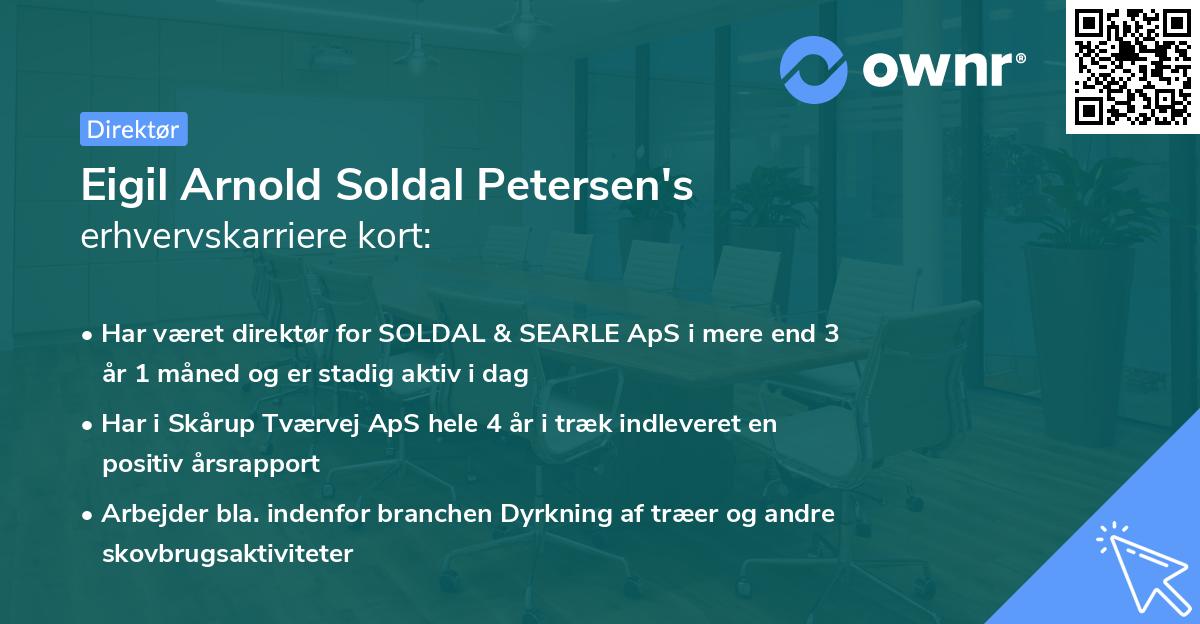 Eigil Arnold Soldal Petersen's erhvervskarriere kort