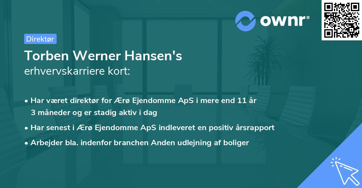 Torben Werner Hansen's erhvervskarriere kort