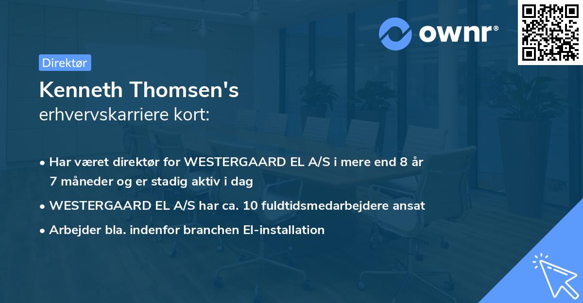 Kenneth Thomsen's erhvervskarriere kort