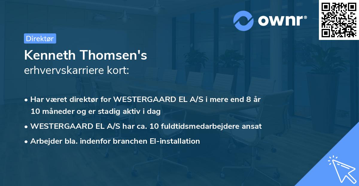 Kenneth Thomsen's erhvervskarriere kort