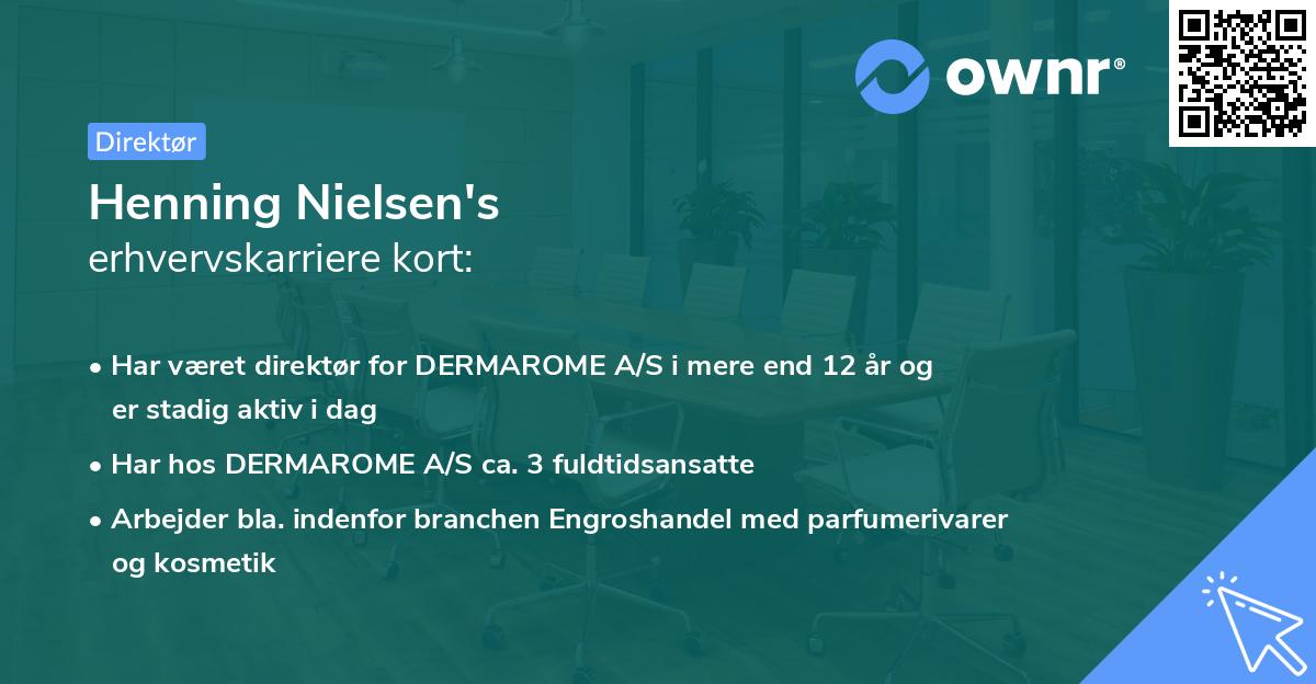 Henning Nielsen's erhvervskarriere kort