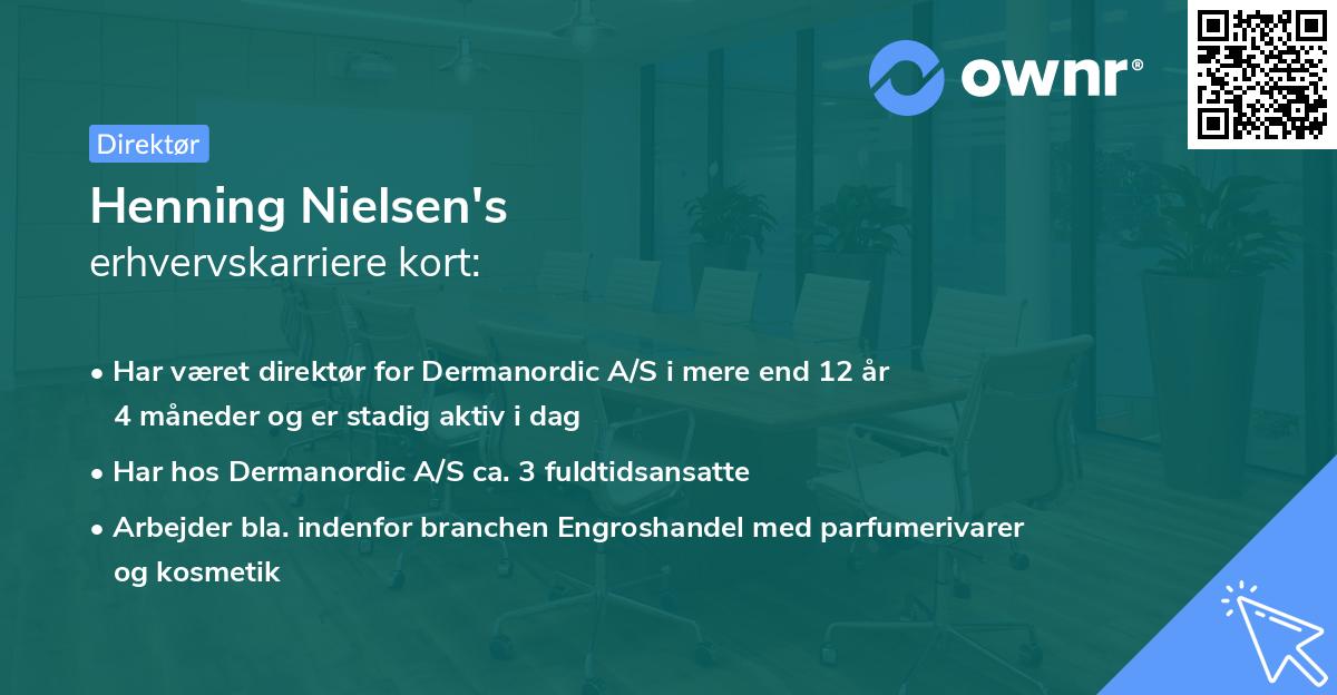 Henning Nielsen's erhvervskarriere kort