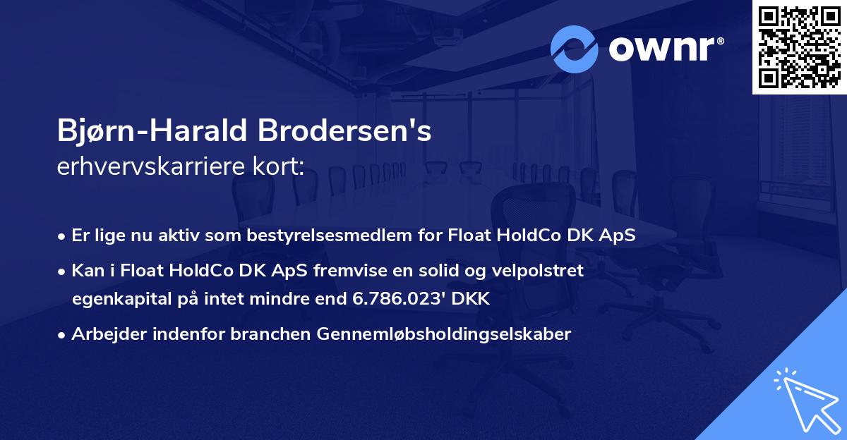 Bjørn-Harald Brodersen's erhvervskarriere kort