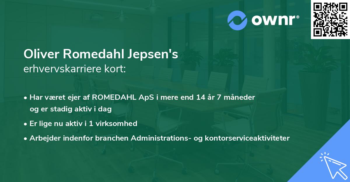 Oliver Romedahl Jepsen's erhvervskarriere kort