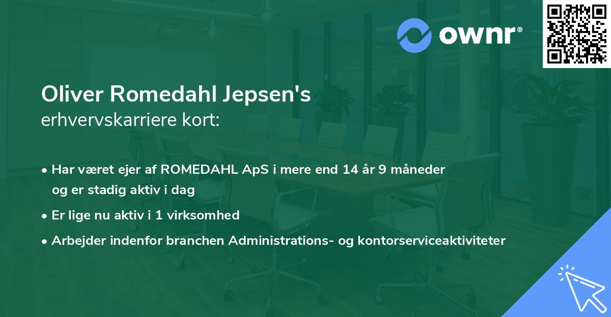 Oliver Romedahl Jepsen's erhvervskarriere kort