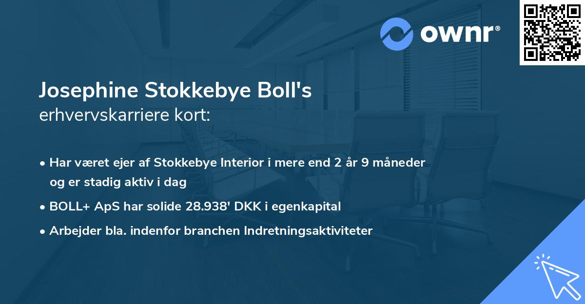 Josephine Stokkebye Boll's erhvervskarriere kort