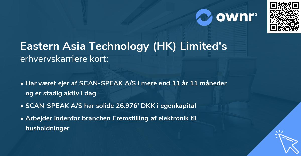 Eastern Asia Technology (HK) Limited's erhvervskarriere kort
