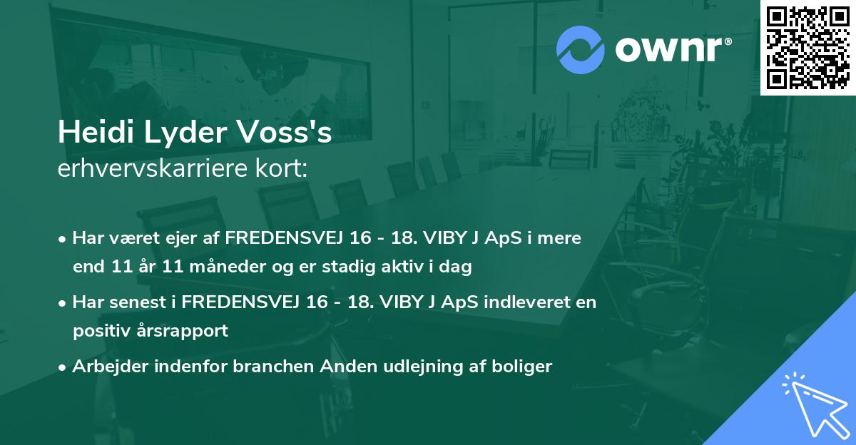 Heidi Lyder Voss's erhvervskarriere kort
