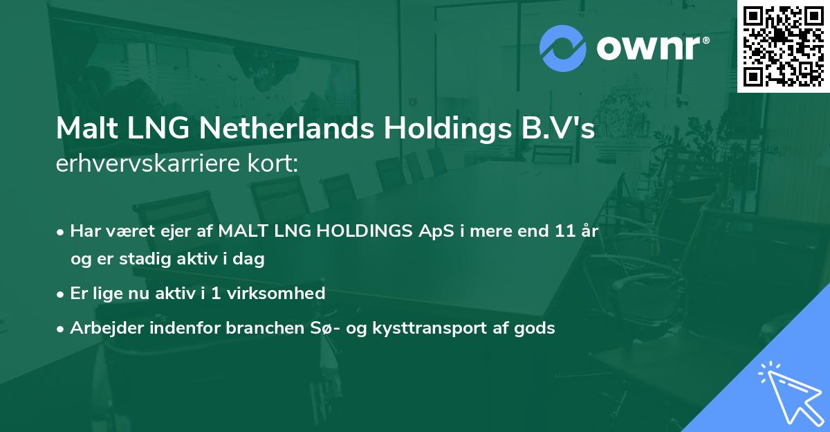 Malt LNG Netherlands Holdings B.V's erhvervskarriere kort