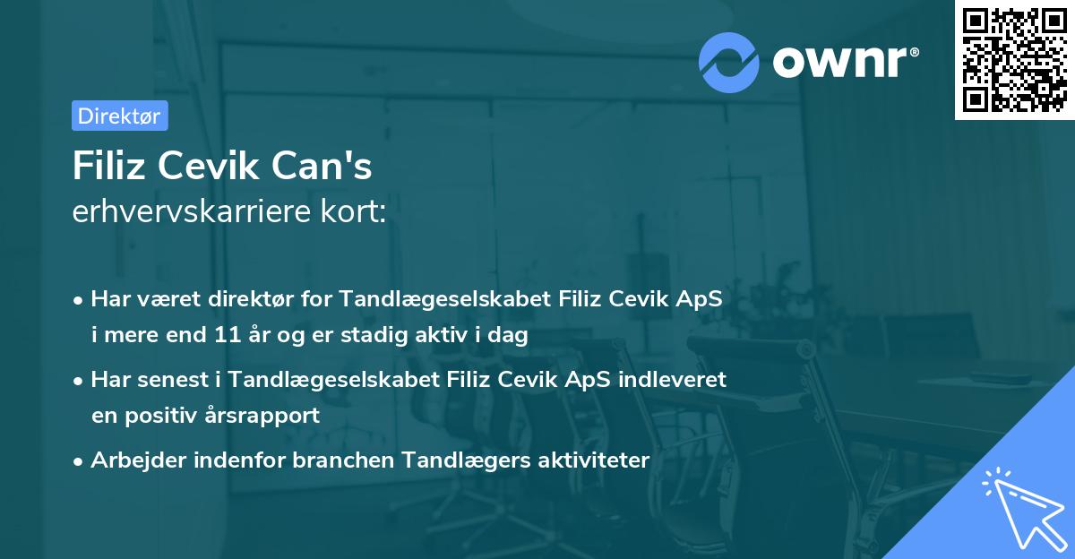 Filiz Cevik Can's erhvervskarriere kort