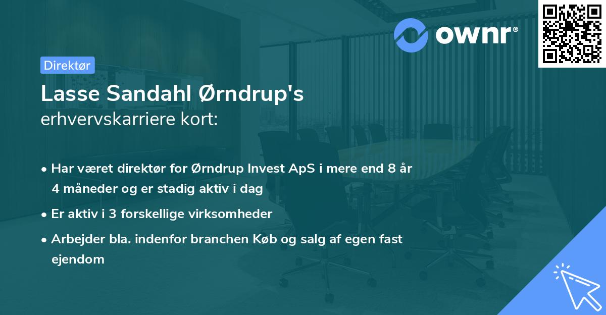 Lasse Sandahl Ørndrup's erhvervskarriere kort