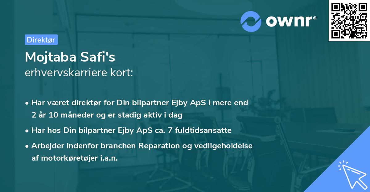 Mojtaba Safi's erhvervskarriere kort