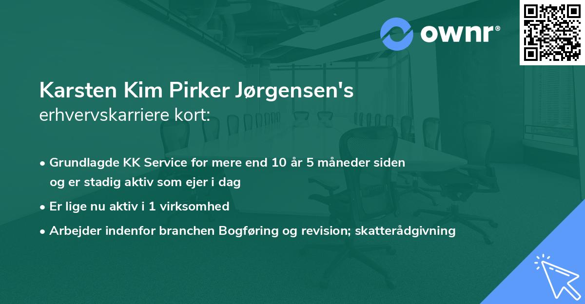 Karsten Kim Pirker Jørgensen's erhvervskarriere kort