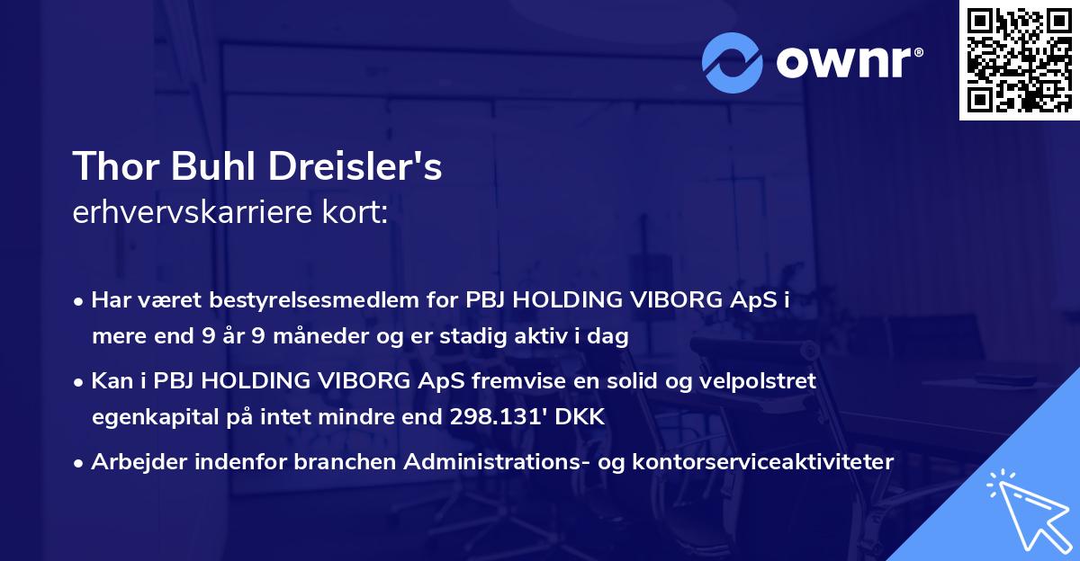 Thor Buhl Dreisler's erhvervskarriere kort