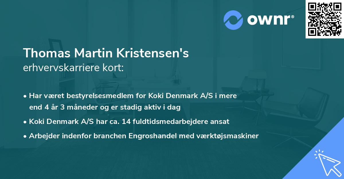 Thomas Martin Kristensen's erhvervskarriere kort