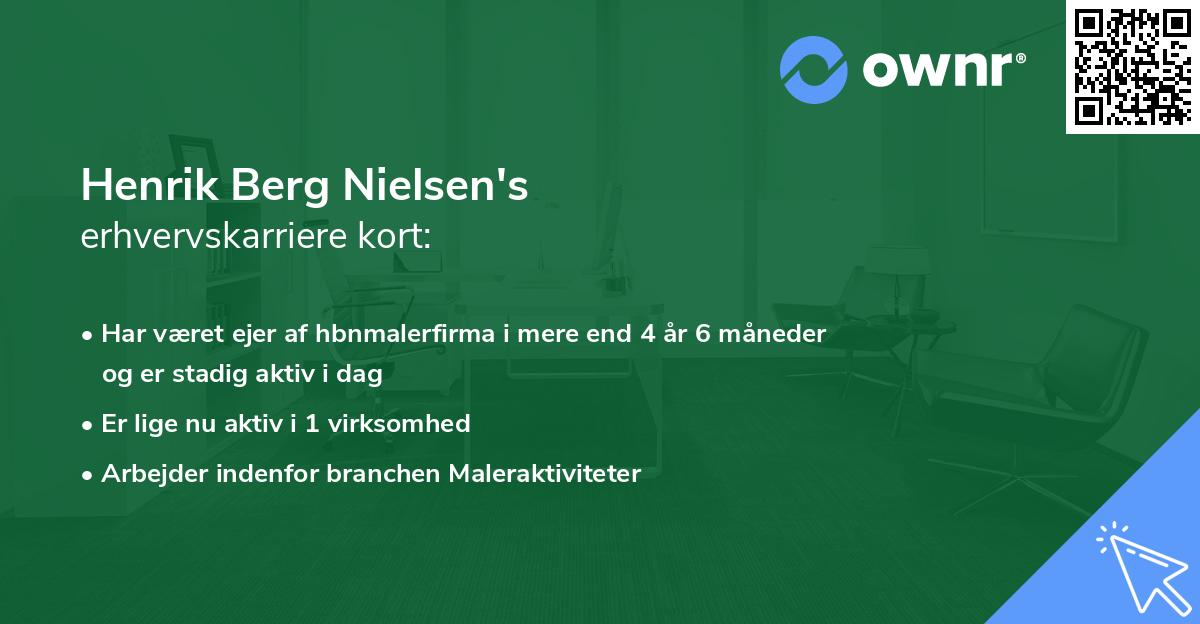 Henrik Berg Nielsen's erhvervskarriere kort