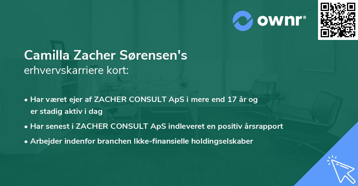 Camilla Zacher Sørensen's erhvervskarriere kort