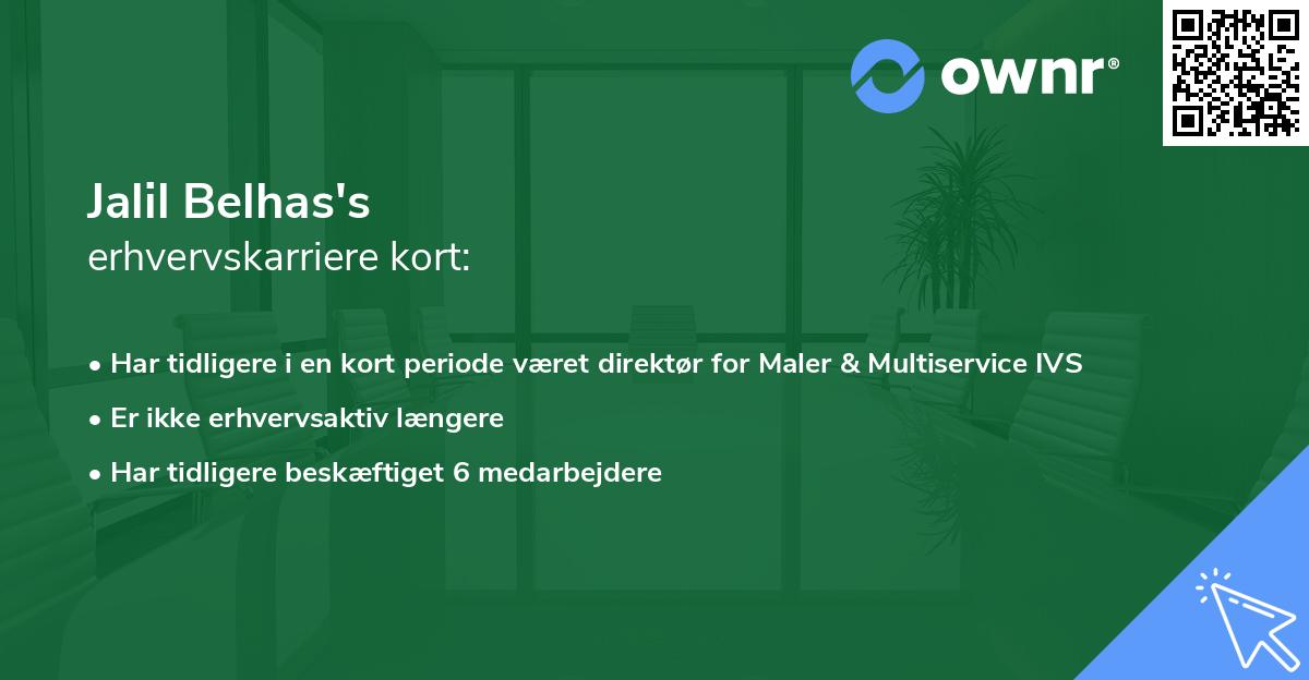 Jalil Belhas's erhvervskarriere kort