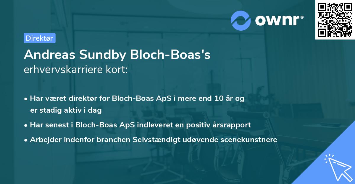 Andreas Sundby Bloch-Boas's erhvervskarriere kort